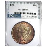 1886 Morgan MS67+ LISTS $3150