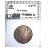 1840 Rupee PCI MS65 India