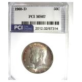1968-D Kennedy MS67 LISTS $750