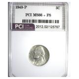 1943-P Nickel MS66+ FS LISTS $125