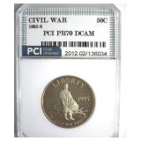1995-S 50c Civil War PR70 DCAM LISTS $150