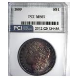 1889 Morgan MS67 LISTS $15000