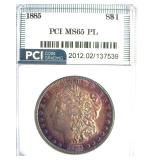 1885 Morgan MS65 PL LISTS $450