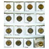 1992-2019 1 & 2 Dollars Canada 16 Pc Lot