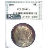 1922 Peace MS66+ LISTS $2500
