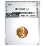 1944 Cent MS67 RD LISTS $200
