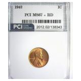 1942 Cent MS67+ RD LISTS $900