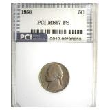 1958 Nickel MS67 FS LISTS $11000 IN 66+ FS