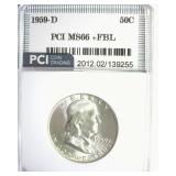 1959-D Franklin MS66+ FBL LISTS $950