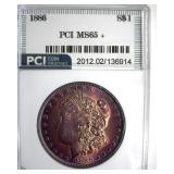 1886 Morgan PCI MS65+ Impressive Color