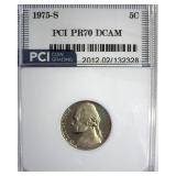 1975-S Nickel PR70 DCAM LISTS $1850