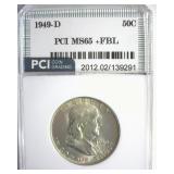 1949-D Franklin MS65+ FBL LISTS $150