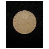1894 1/4 Rupee AU+ India Rare
