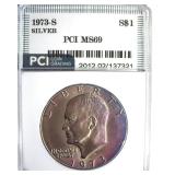 1973-S Silver Ike MS69 LISTS $11000