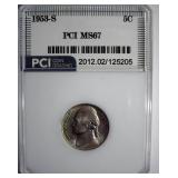 1953-S Nickel MS67 LISTS $2500