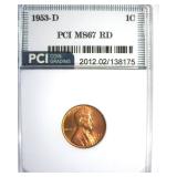 1953-D Cent MS67 RD LISTS $850