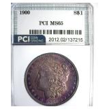 1900 Morgan PCI MS65 Purple Toning