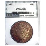 1891 Morgan MS66 LISTS $14500