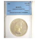 1964 Dollar NNC MS69 PL Confederation Meetings