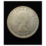 1954 Australia Florin Silver VF