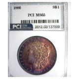 1886 Morgan PCI MS65 Outstanding Color