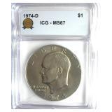 1974-D Ike ICG MS67