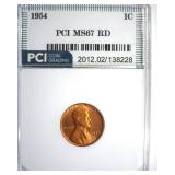 1954 Cent MS67 RD LISTS $10500