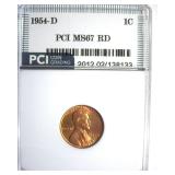 1954-D Cent MS67 RD LISTS $475