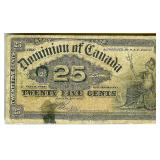 1900 25 Cents The Dominion of Canada
