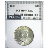 1948 Franklin MS67 FBL LISTS $2000