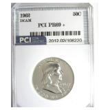 1962 Franklin PR69+ DCAM LISTS $3850 IN 69 DC