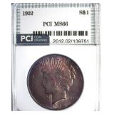 1922 Peace MS66 LISTS $600