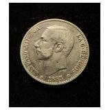 1885 1 Peseta Spain