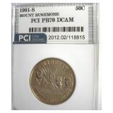 1991-S 50c Mount Rushmore PCI PR70 DCAM