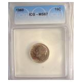 1960 Dime ICG MS67