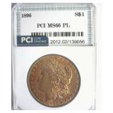 1896 Morgan MS66 PL LISTS $1250