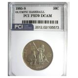 1995-S 50C Olympic Baseball PR70 DCAM LISTS $185