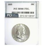 1953 Franklin MS66 FBL LISTS $1650