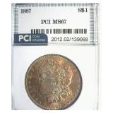 1887 Morgan MS67 LISTS $1600