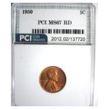 1950 Cent MS67 RD LISTS $1200