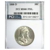 1950-D Franklin MS66 FBL LISTS $1150