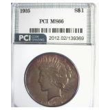 1925 Peace MS66 LISTS $550