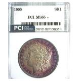 1900 Morgan PCI MS65+ Golden Purple