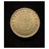 1907 2 1/2 Centesimos Panama