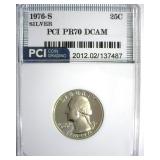 1976-S Silver Quarter PR70 DCAM LISTS $160