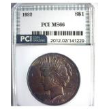 1922 Peace MS66 LISTS $600