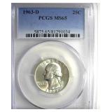1963-D Quarter PCGS MS65