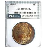 1881-S Morgan MS68 PL LISTS $11000