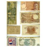 13 Vintage Bank Notes Malaya England France