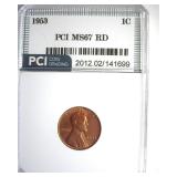 1953 Cent MS67 RD LISTS $2500